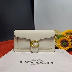 Coach Cream Shoulder Bag with Gold Accent